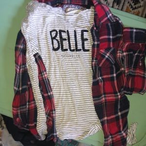 Flannel with long sleeve shirt